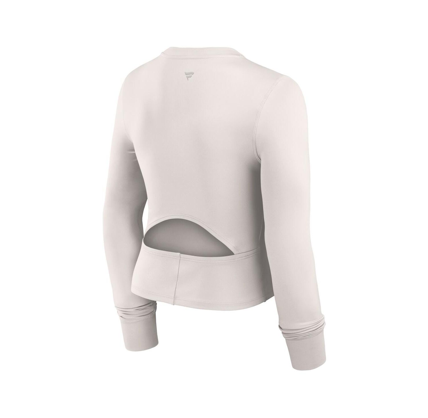 Women's White New Orleans Saints Studio Fitted Long Sleeve Gym Top