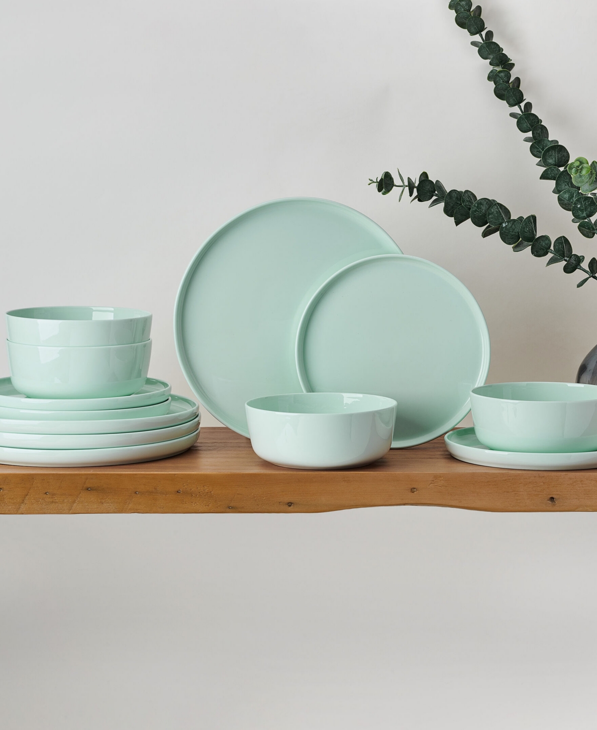 Mikasa Madison Mint Green 12 Pc. Dinnerware Set, Service For 4 In Mint Green