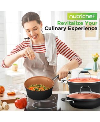 14-Piece Nonstick Cookware Set with Silicone Handles