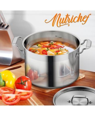 Stainless Steel Cookware Stockpot - 8 Quart, Heavy Duty Induction Pot, Soup Pot With Stainless Steel Lid