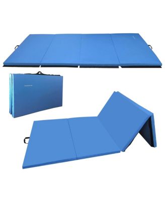 120x48in All Purpose Folding Gymnastics Mat, Blue (2 Pack)