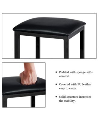 3 Pieces Dining Table Set with Faux Marble Tabletop and 2 Chairs