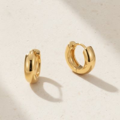 18K Plated Classic Hoop Earrings