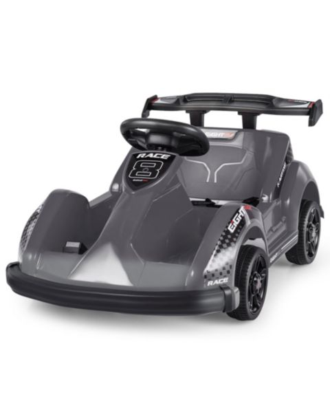 Детская игрушка Gymax 6V Battery Powered Go Kart Remote Control Ride-On, 66 lbs., Ages 3-10, цвет: Чёрный