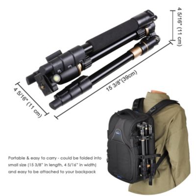 60" Professional DSLR Camera Tripod Monopod w/ Ball Head Pocket Travel Aluminum 60"
