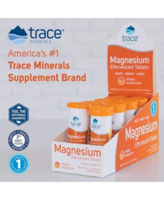 | Magnesium Effervescent Tablets| No Allergies |  Non-GMO, Gluten Free, Sugar-Free, Third Party Tested | Orange | 8 Tubes Contain 10 Tablets Each