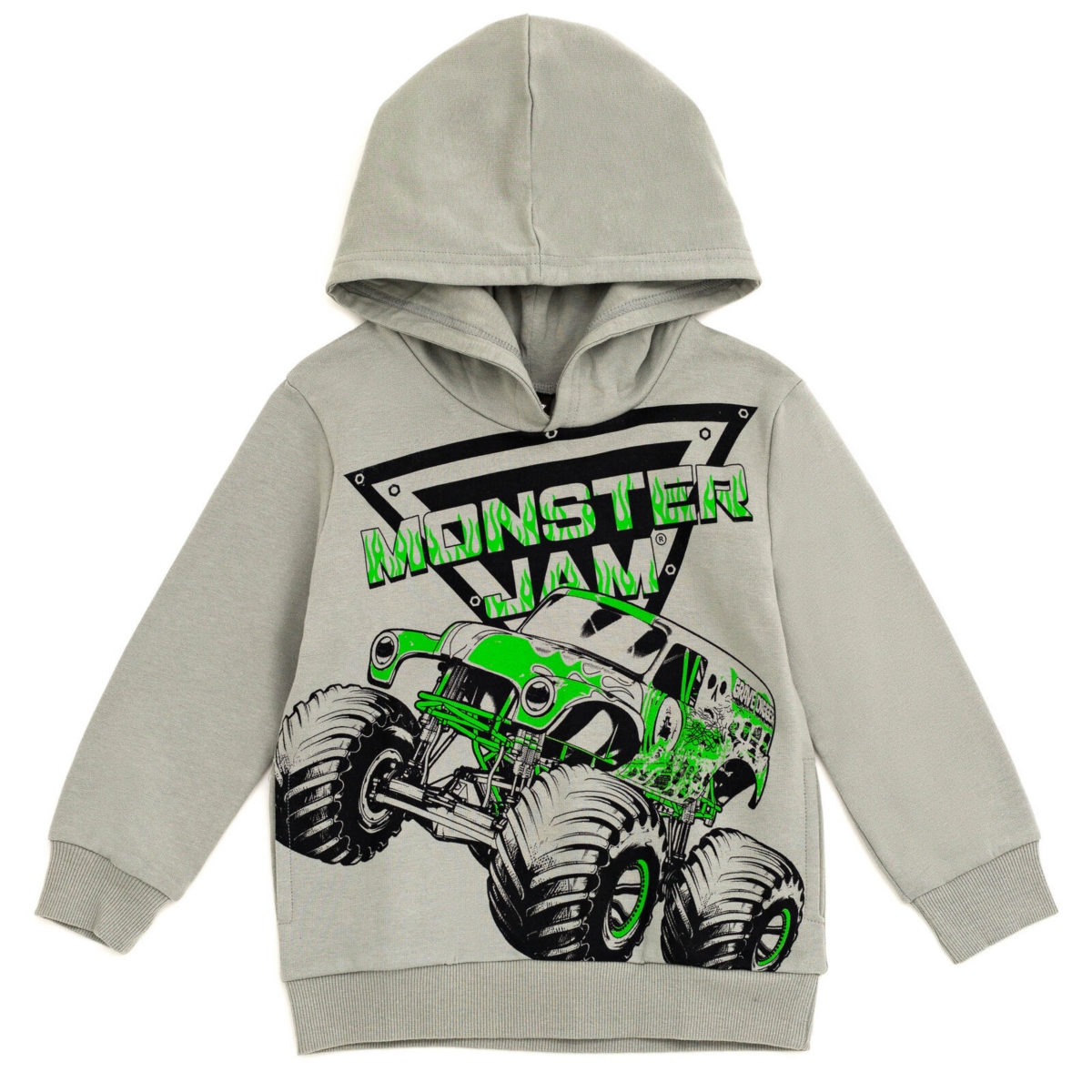 Monster Jam Toddler Boys Grave Digger Monster Mutt Megalodon Fleece Pullover Hoodie & Pants to