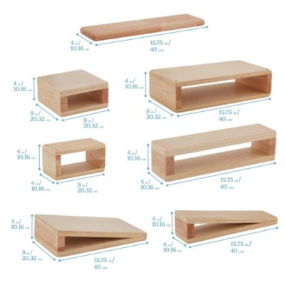 Hollow Block Set, Natural, 18-Piece