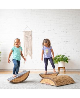 SoftZone Tree Log Climber Set, Chocolate, 3-Piece