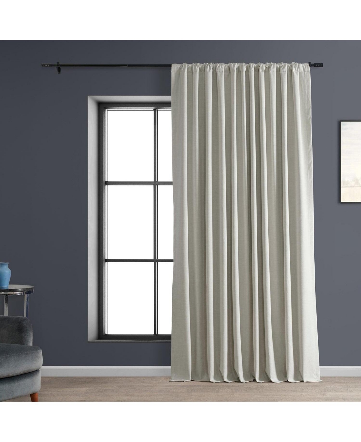 Shop Half Price Drapes Warm White Extra Wide Performance Linen Hotel Blackout Curtain