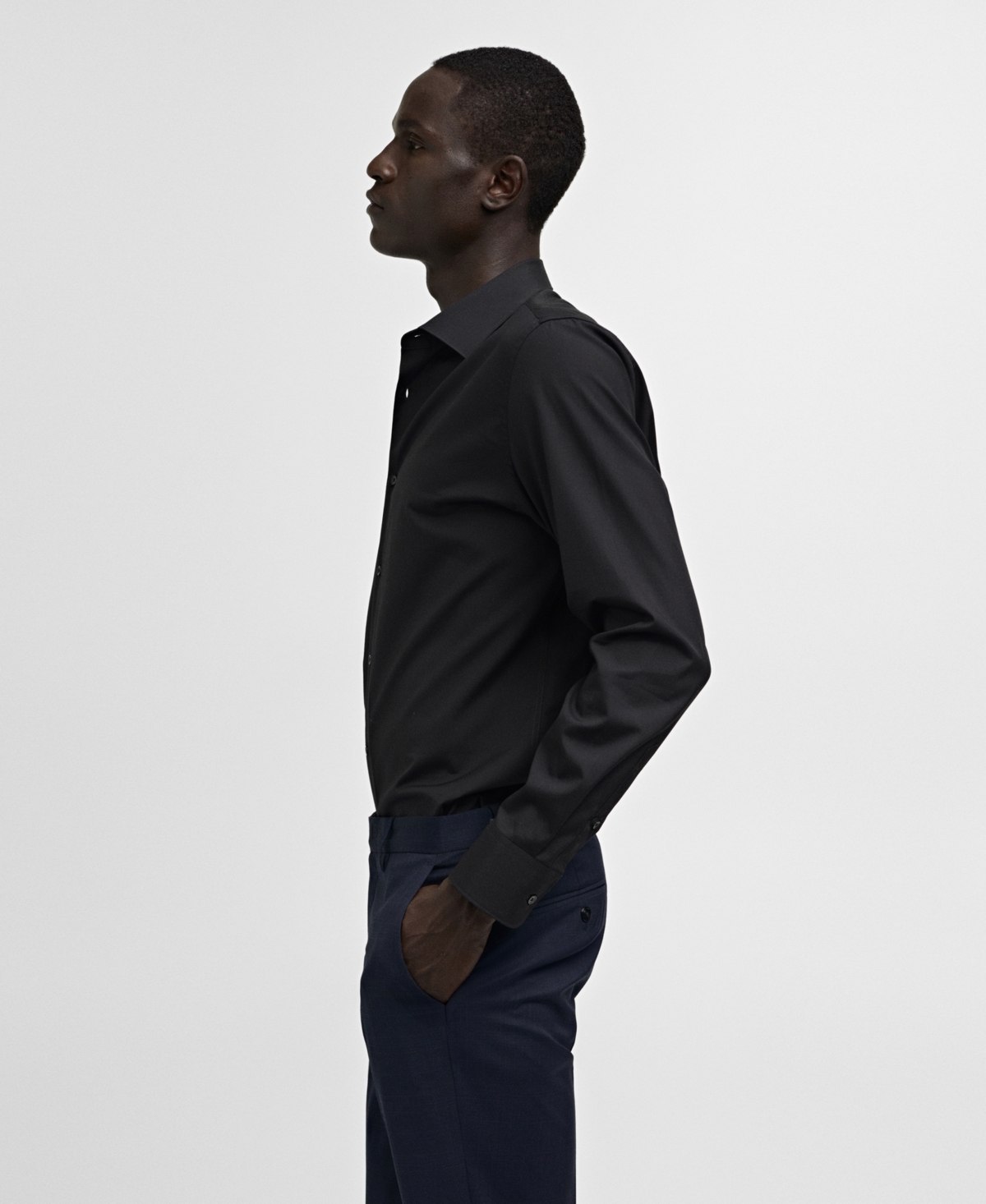 Mango Men's Slim-Fit Cotton Poplin Suit Shirt