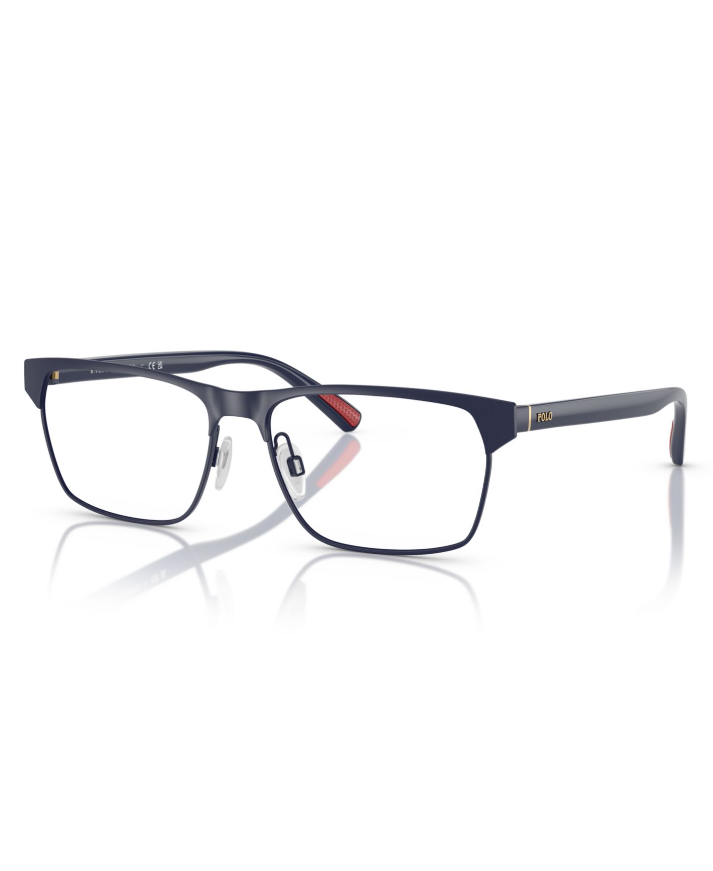 Мужские очки Polo Ralph Lauren Man Rectangle Metal PH1232 Eyeglasses, цвет: Тёмно-синий — фото 1