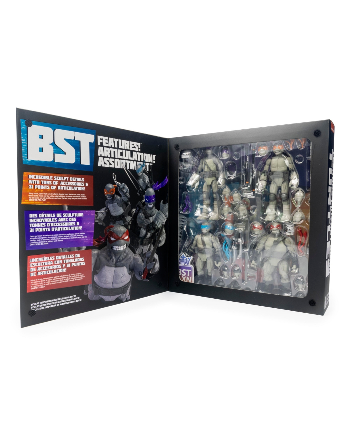 The Loyal Subjects Teenage Mutant Ninja Turtles Bst Axn Idw Comic Black White Sdcc Exclusive Figure Set In No Color