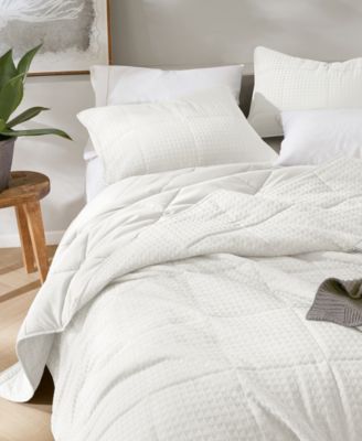 Mina Waffle Weave Textured 3-Pc. Quilt Set, Full/Queen