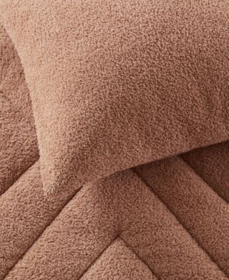 Kyla Double Diamond Quilted Teddy 3-Pc. Comforter Set, Full/Queen