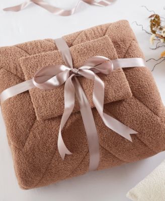 Kyla Double Diamond Quilted Teddy 3-Pc. Comforter Set, Full/Queen