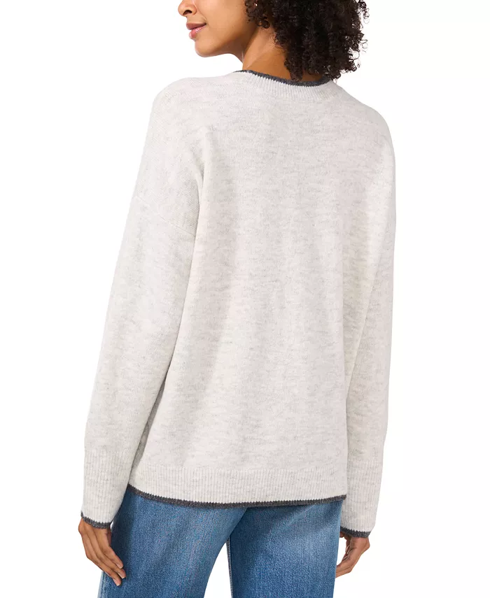 Women's Tipped Crewneck Sweater - thumbnail 2
