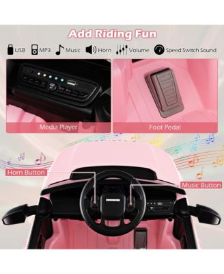 12V Kids Ride On Car Licensed Land Rover Electric Vehicle w/ Remote Control Pink