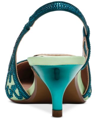 Women's Nahla Pointed-Toe Slingback Kitten-Heel Pumps