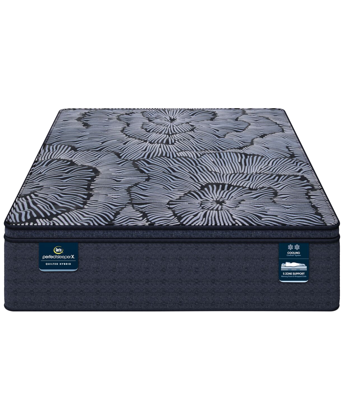 Serta Perfect Sleeper X Lexton Medium Pillow Top 14.25" Quilted Hybrid Mattress Set In No Color