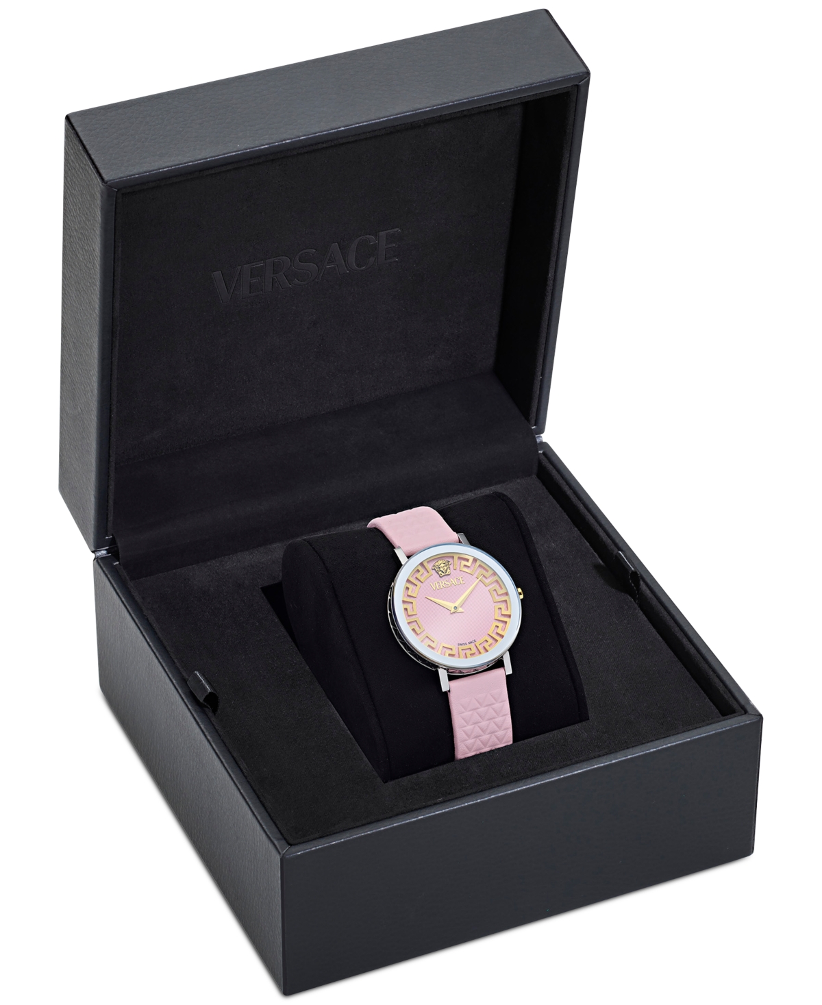 Versace Women's Swiss Daedalus Pink Leather Strap Watch 35mm