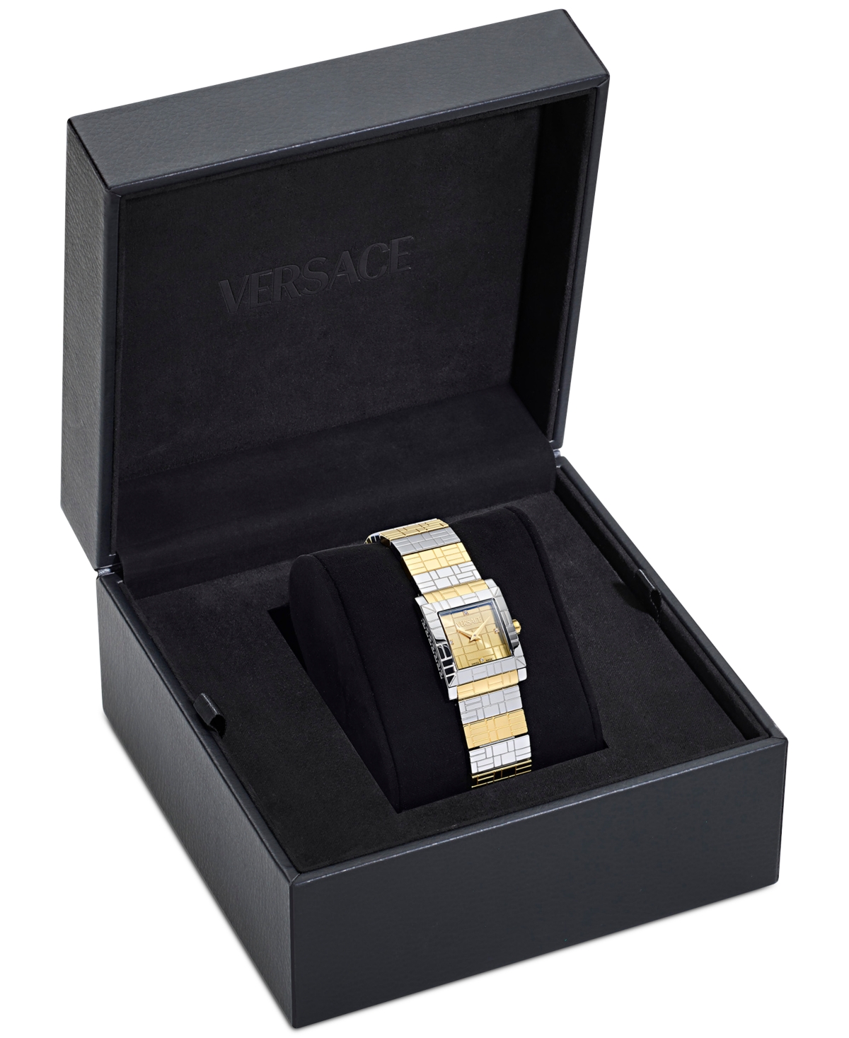 Versace Women's Swiss Mosaic Two-tone Stainless Steel Bracelet Watch 22mm In Two Tone