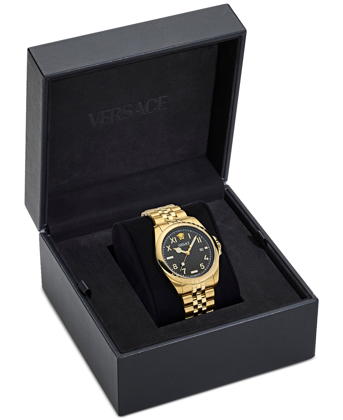 Versace Men's Swiss Anteo Gold Ion Plated Stainless Steel Bracelet Watch 41mm In Ip Yellow Gold