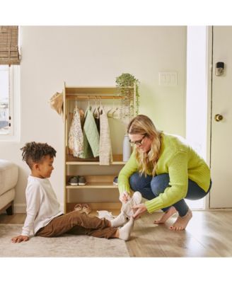 TrendiTot Clothing Rack, Natural, 1