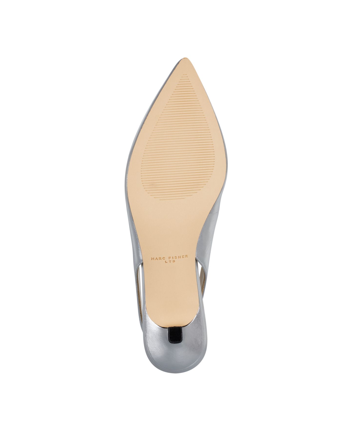 Женские туфли Marc Fisher LTD Posey Pointy Toe Dress Slingback, цвет: Серебряный кожаный — фото 5