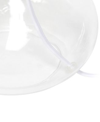 Glass Raindrop Table Lamp with Fabric Shade