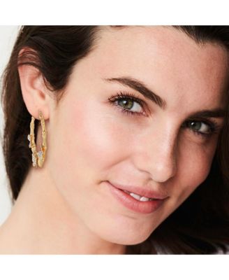 Butterfly on Hoops Earrings