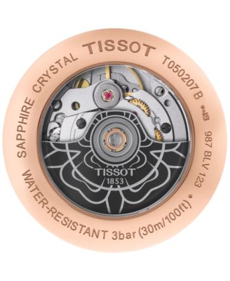 Women's Swiss Automatic Lady Heart Powermatic 80 White Strap Watch 35mm