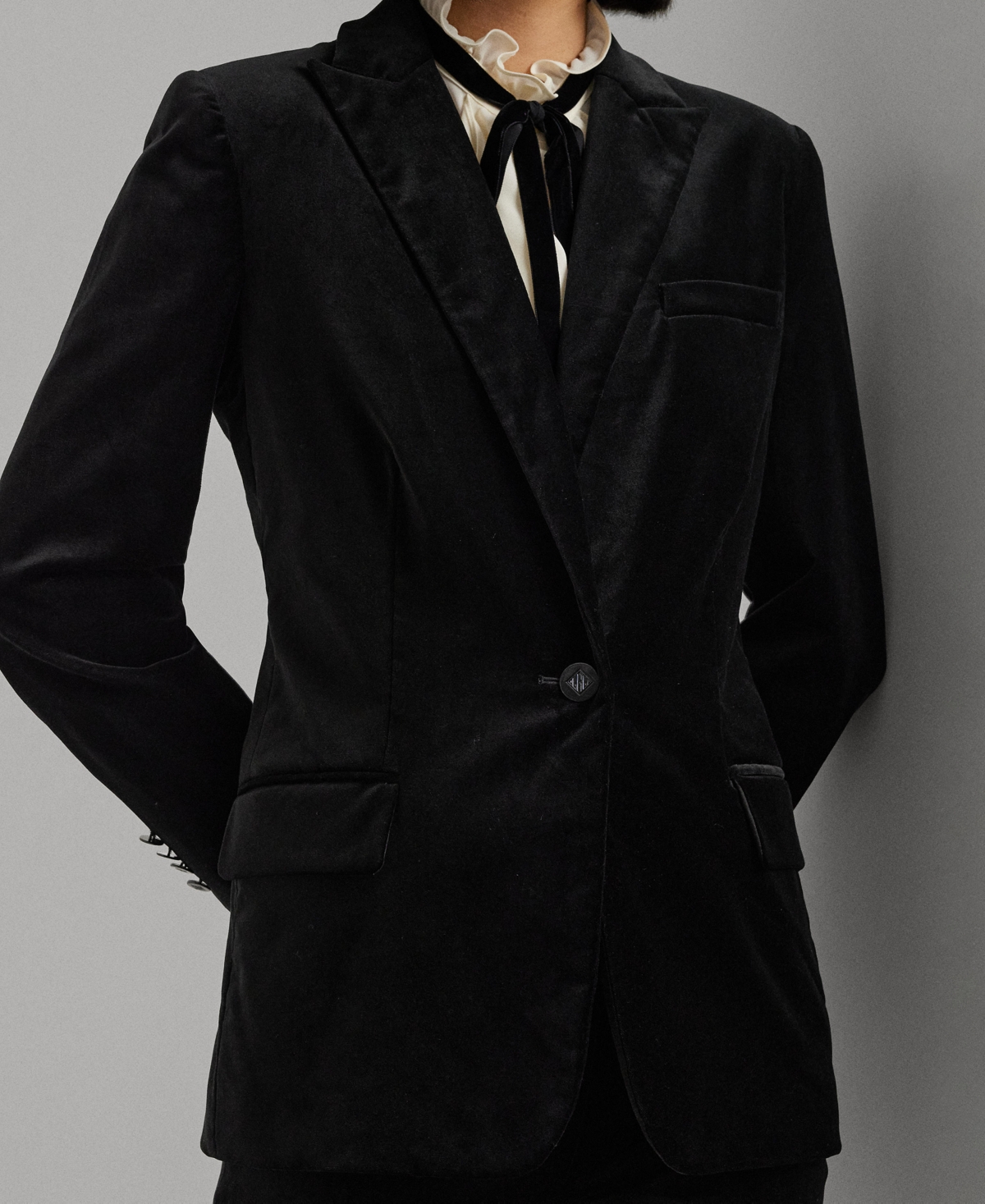 Lauren Ralph Lauren Women's Stretch Velvet Blazer, Regular & Petite