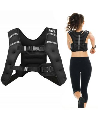 Training Weight Vest Workout Equipment with Adjustable Buckles and Mesh Bag-20 lbs