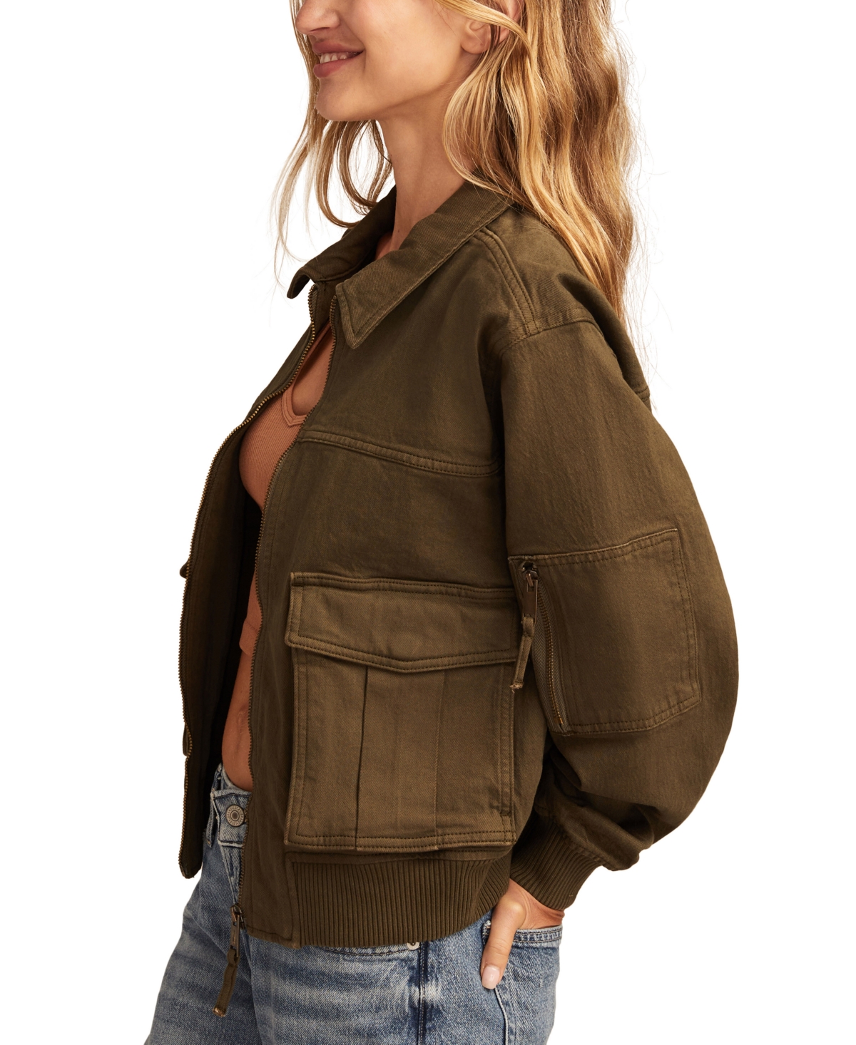 Lucky Brand Women's Lucky Legend Cotton Bomber Jacket