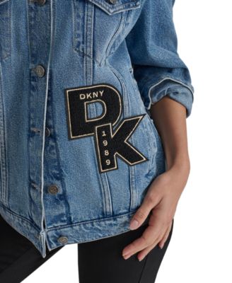 DKNY Jeans Women's Cotton Oversized Varsity Jacket - Macy's