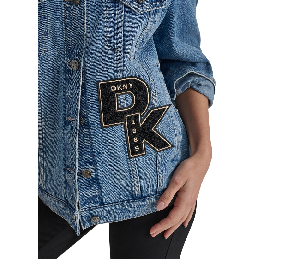 Dkny Jeans Women's Cotton Oversized Varsity Jacket - JEE - CEDAR STREET