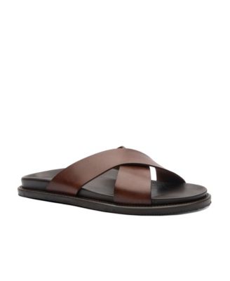 Men's Seaside Dress Casual Cross Strap Slide Sandal