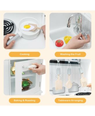 Kitchen Pretend Play Cookware Toys for Kids with Water Dispenser