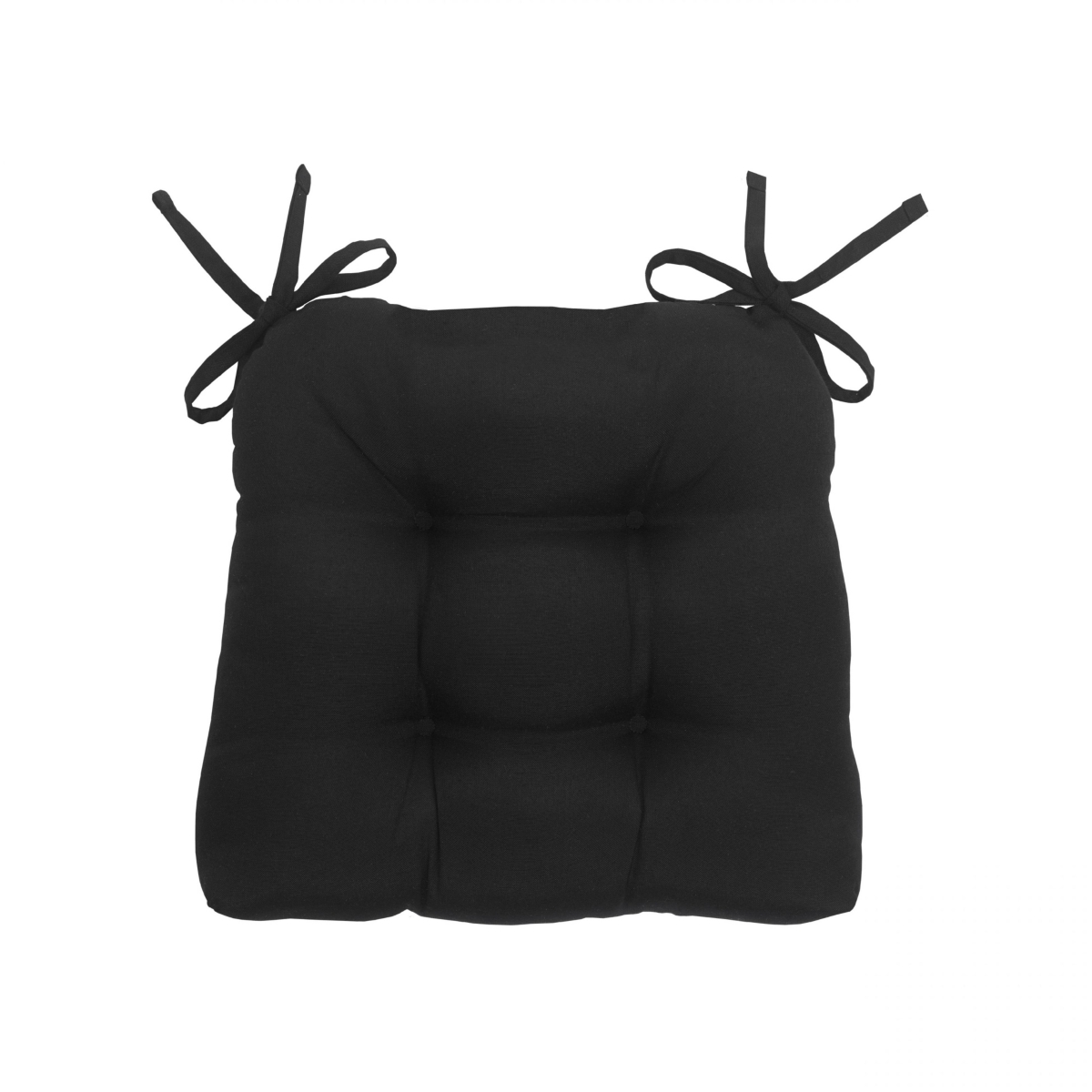 Kate Aurora Country Living Plush Solid Colored Country Farmhouse Reversible Chair Cushions/Pads With Tear Proof Ties - Linen - Piece