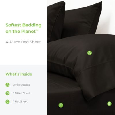 Retreat Sateen Lyocell 4-Pc. Sheet Set, Split King