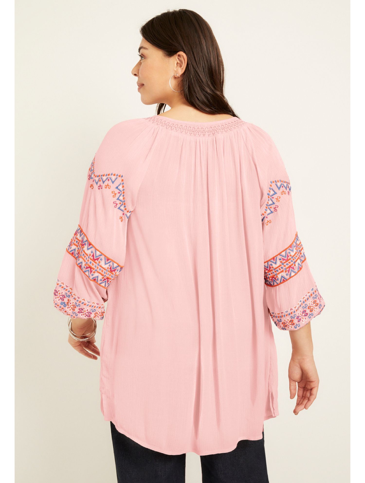 Women's June and Vie Embroidered Peasant Blouse