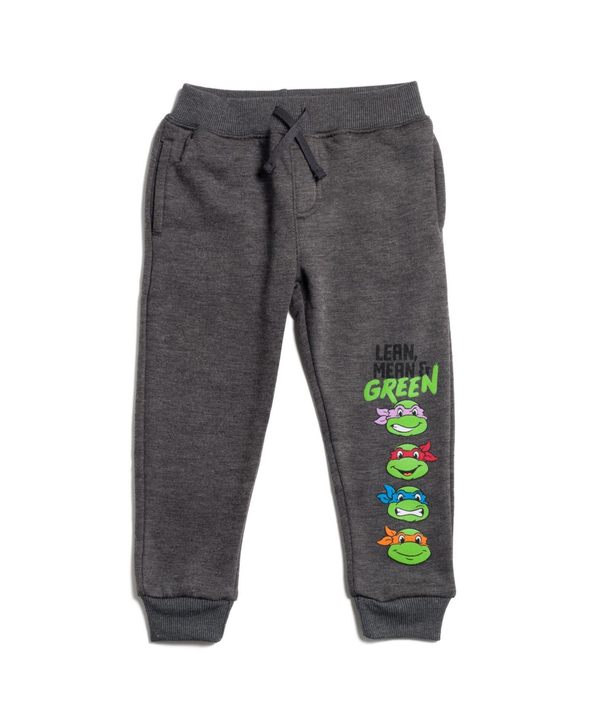 Teenage Mutant Ninja Turtles Little Boys Leonardo Michelangelo Raphael Fleece 2 Pack Jogger Pants to -/ gray