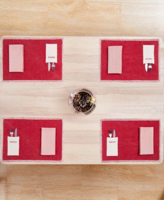Merry Polyester 8 Piece Placemats/Napkins Set