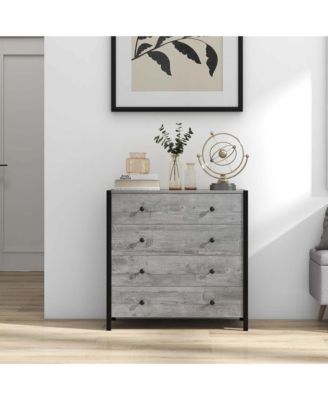 4-Drawer Dresser Modern Chest of Drawers Wooden Storage Dresser