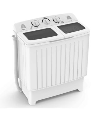 Portable Washing Machine Twin Tub Compact Laundry Washer with 20 lbs Capacity