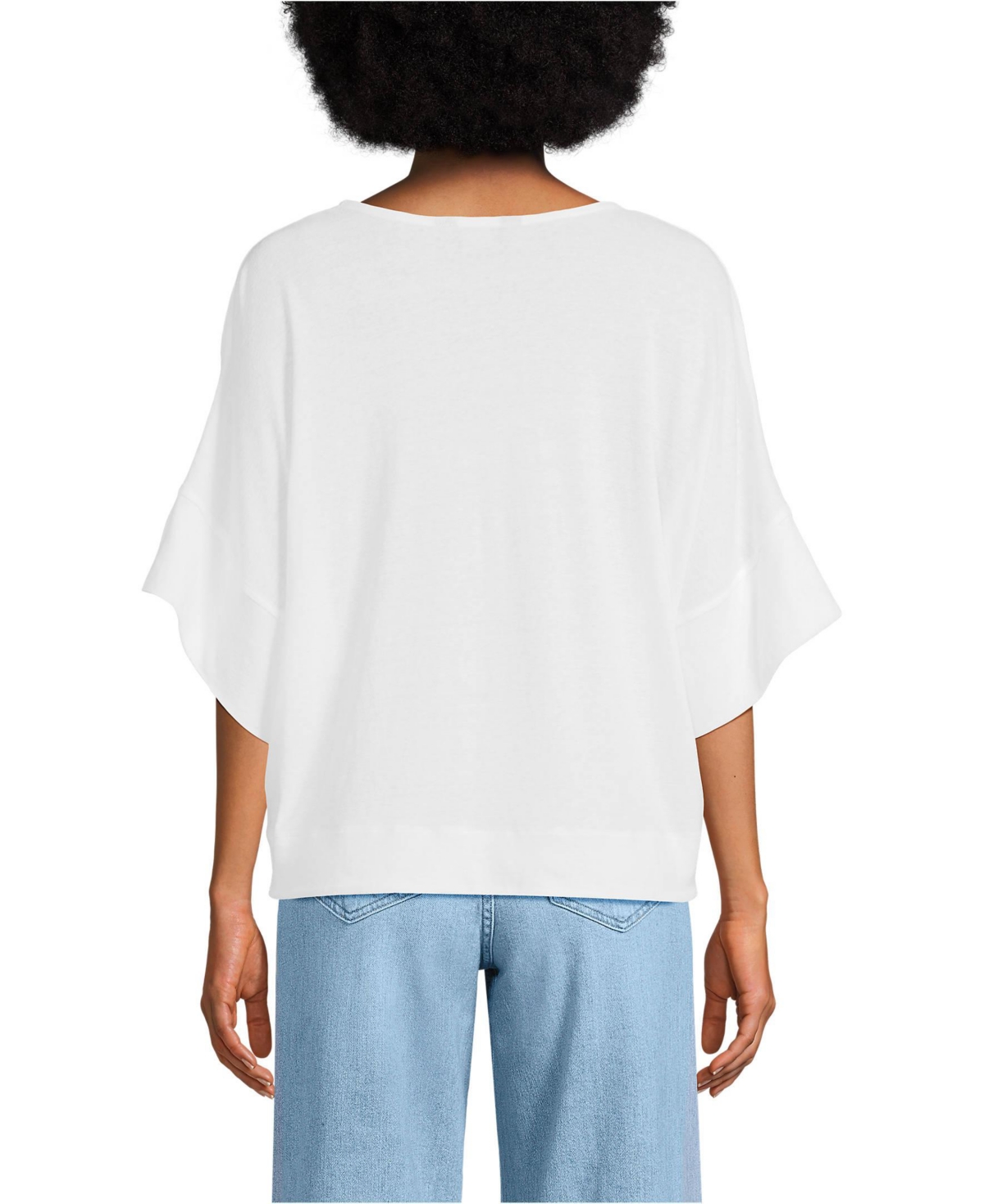 Lands' End Women's Linen Blend Beach Top