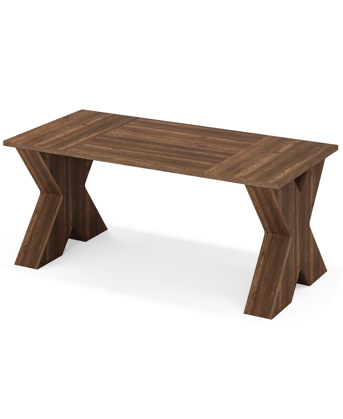 Tribesigns 63-Inch Executive Desk, Office Computer Desk with X-Shaped Thickend Wood Pedestal Base, Modern Simple Workstation Writing Table Confe