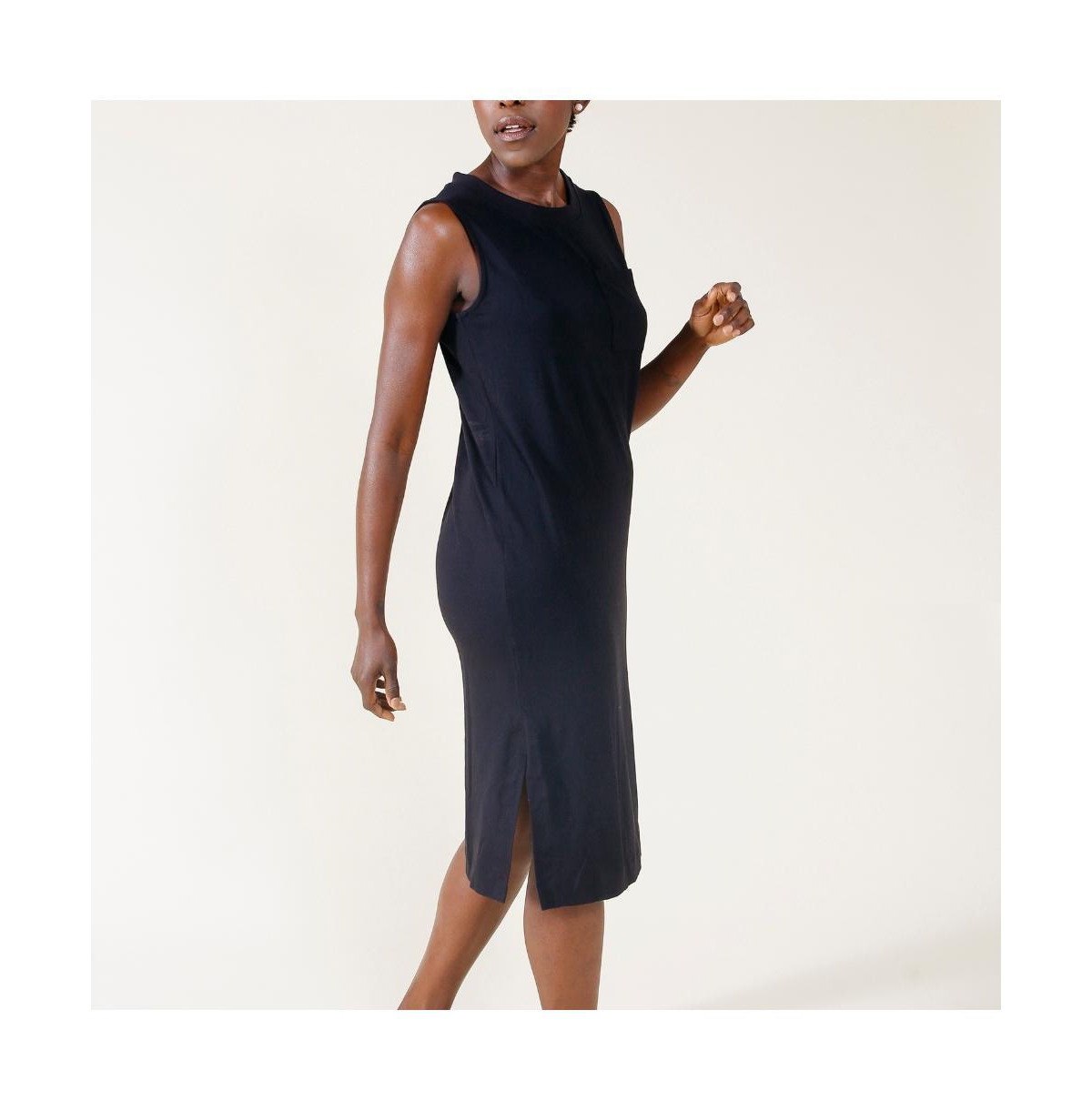 Poplinen Plus Size Sophie Organic Cotton + Tencel Tank Dress