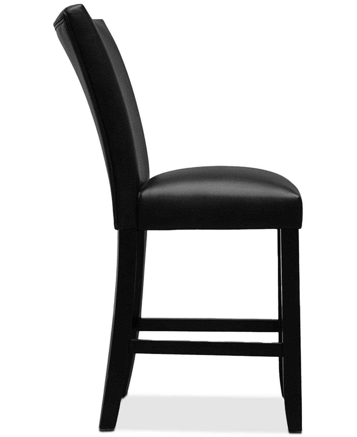 Macy's Kellet Faux Leather Counter Height Chair In Black